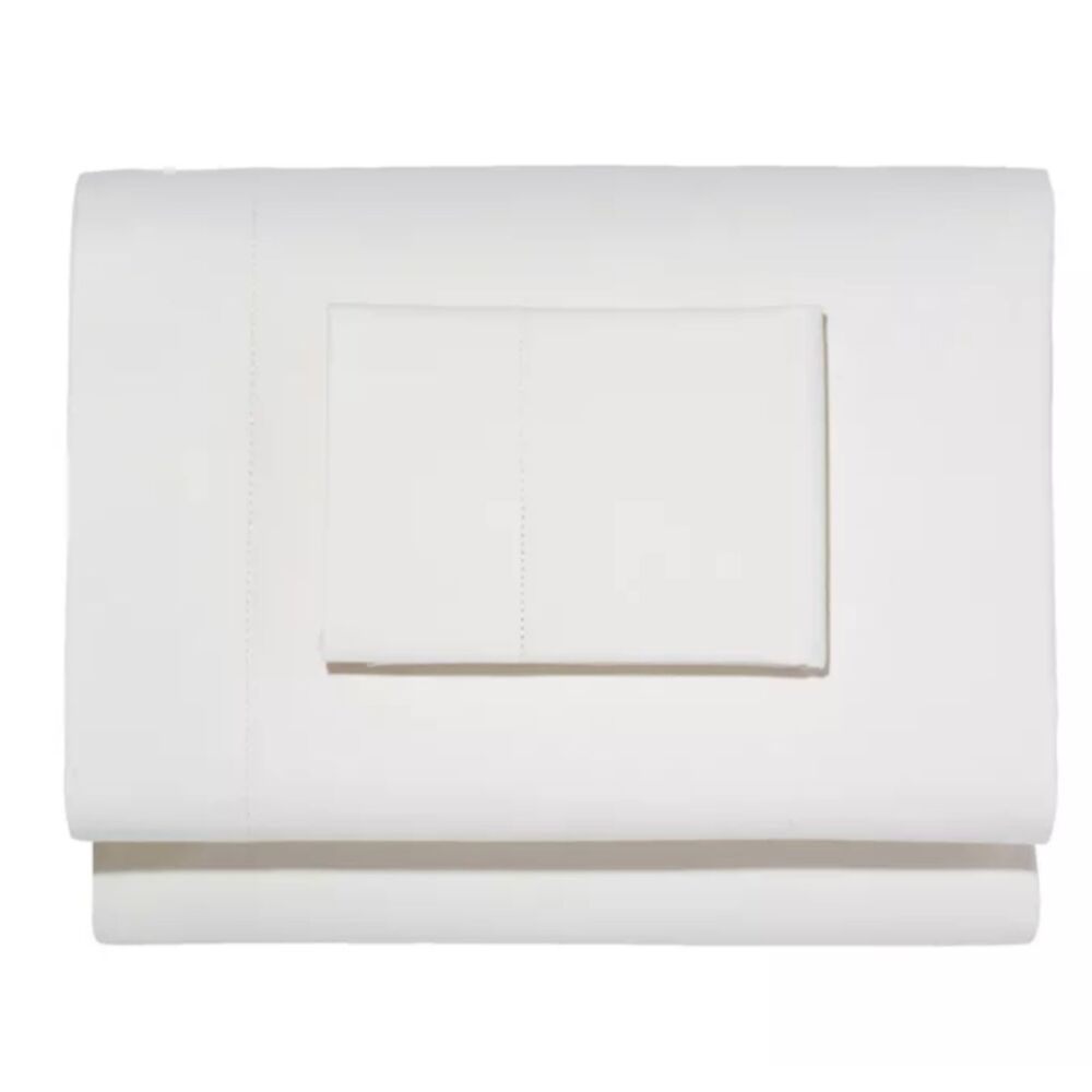 NEW LL Bean King Pima Cotton Percale Sheet Set White 280 Thread Count